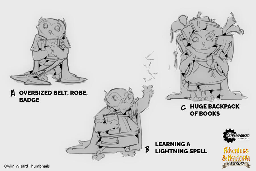 Owlkin Wizard Sketches