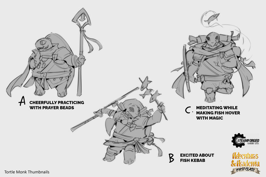 Tortle Monk Sketches