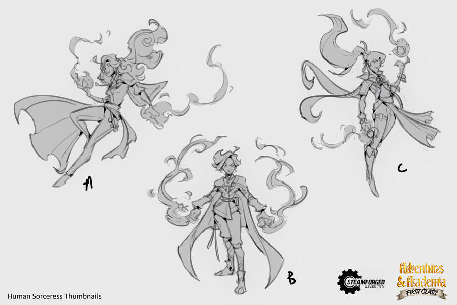 Human Sorceress Sketches